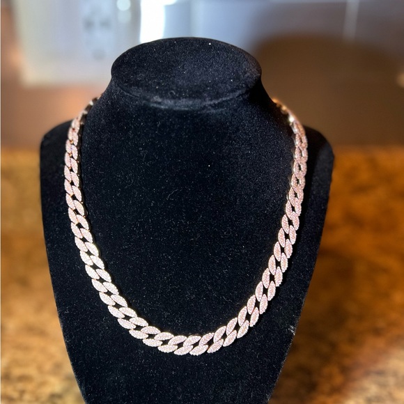 Rose Cuban link choker - Picture 1 of 4